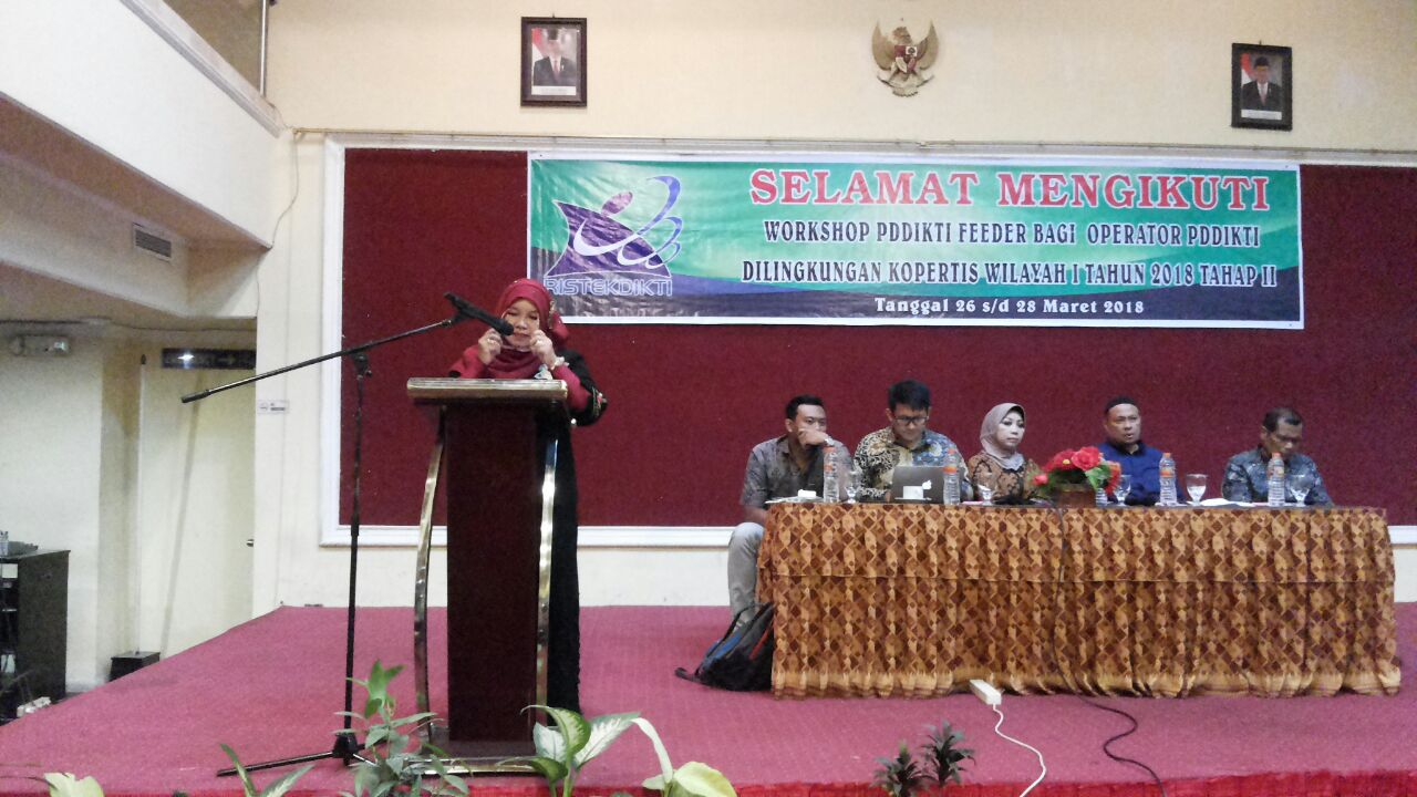 Workshop PDDikti Feeder bagi Operator PDDikti PTS di Lingkungan Kopertis Wilayah I (Tahap II) 2018