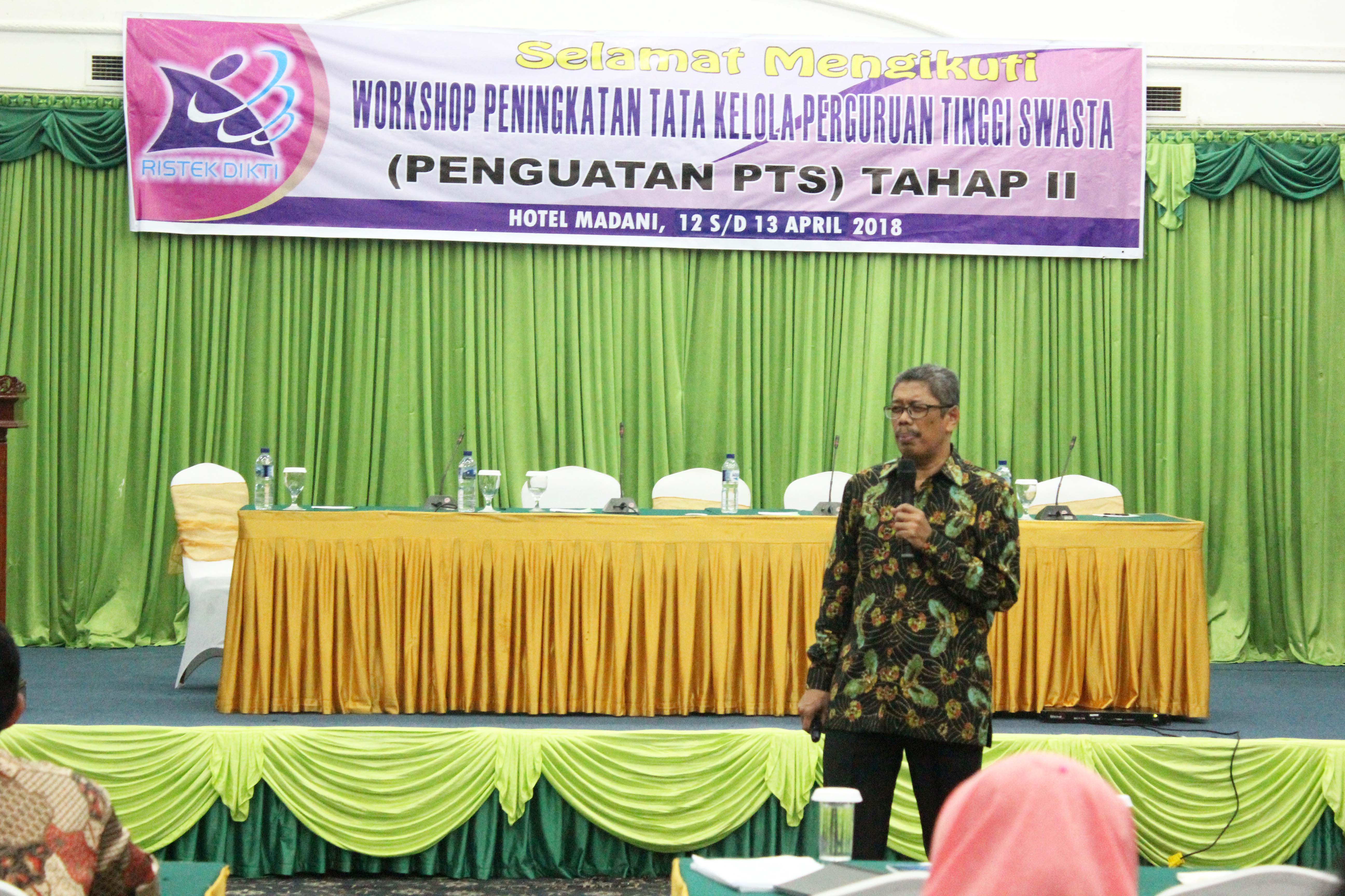 Workshop Peningkatan Tata Kelola Perguruan Tinggi Swasta (Penguatan PTS) Tahap II bagi Perguruan Tinggi Swasta Kopertis Wilayah I