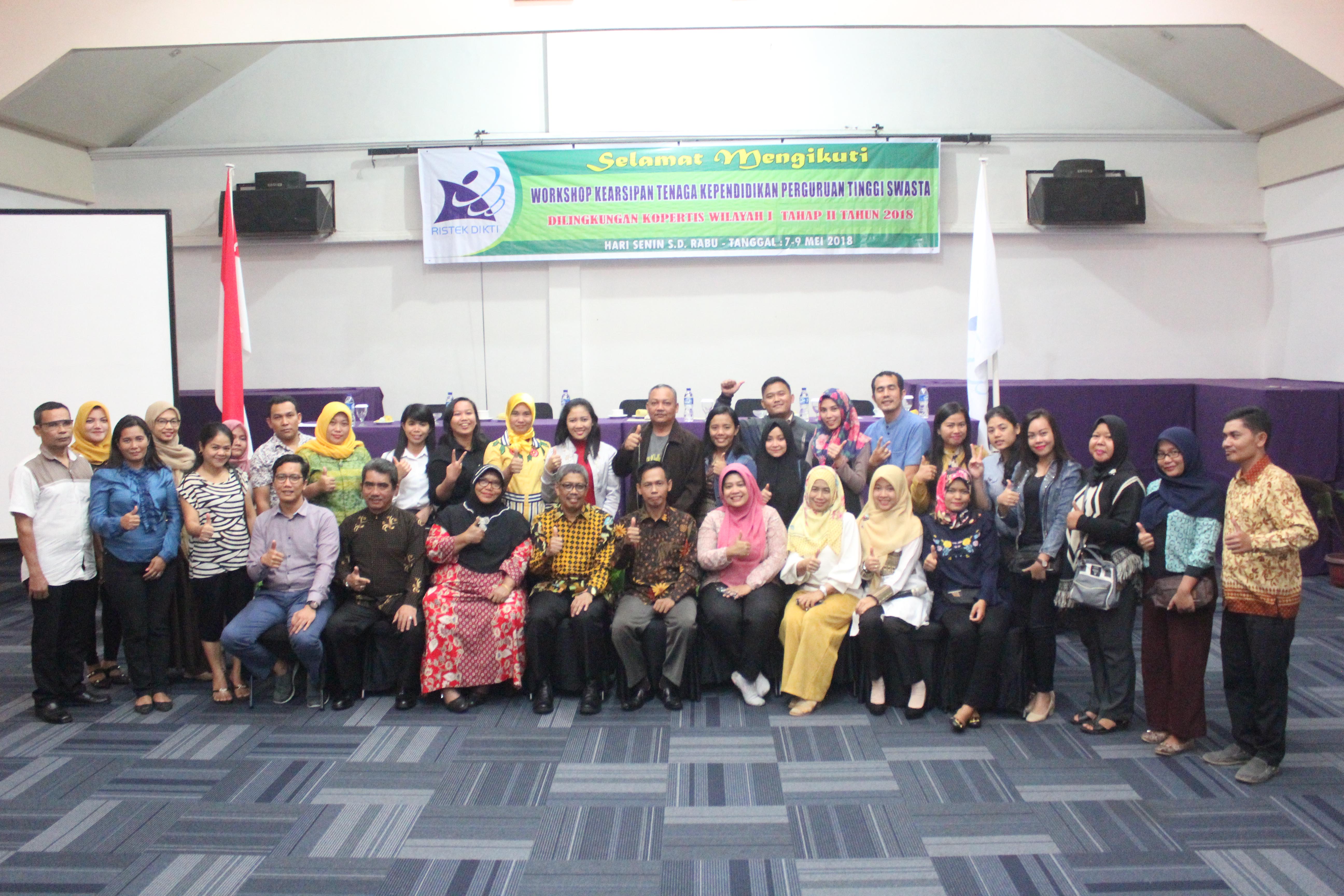 Workshop Kearsipan Tenaga Kependidikan Perguruan Tinggi Swasta Di Lingkungan Kopertis Wilayah I Tahun 2018 (Tahap II)