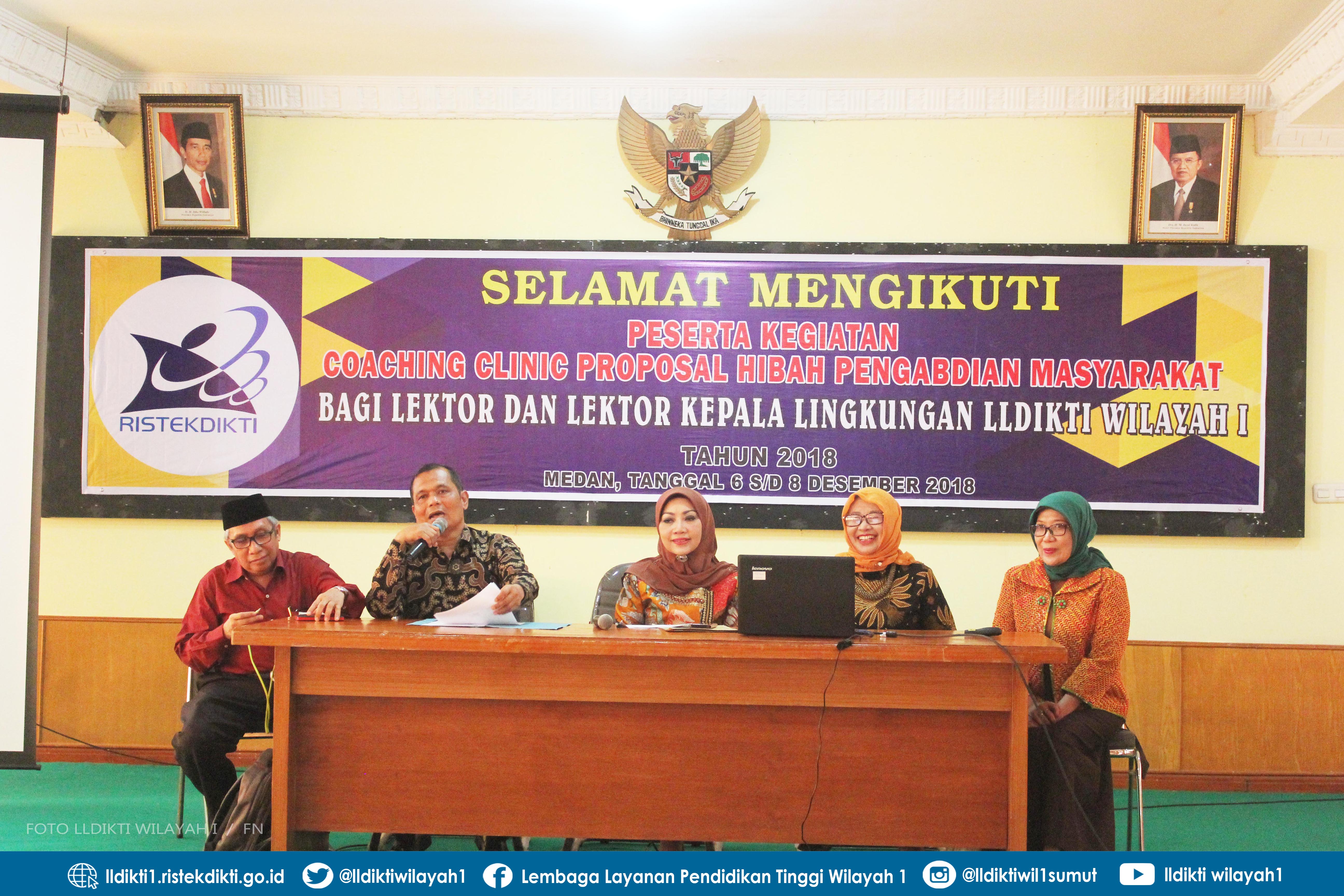 Coaching Clinic Proposal Hibah Pengabdian Masyarakat Bagi Lektor dan Lektor Kepala