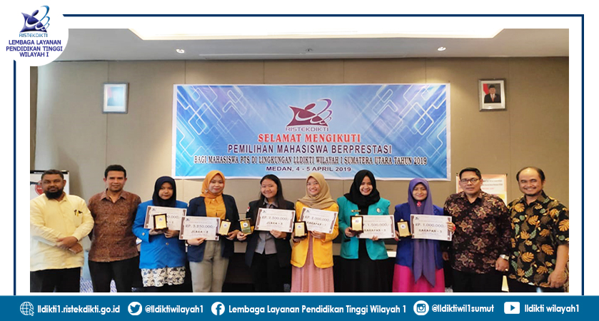 PEMILIHAN MAHASISWA BERPRESTASI LLDIKTI WILAYAH I SUMATERA UTARA 2019