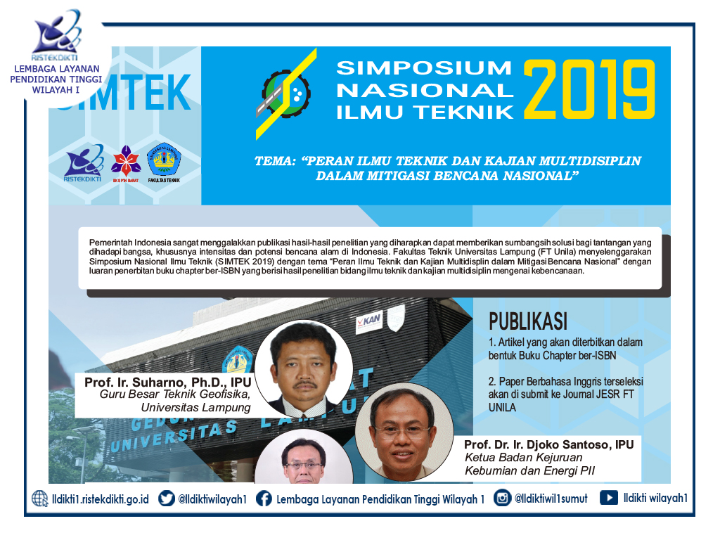 SIMPOSIUM NASIONAL ILMU TEKNIK (SIMTEK) Tahun 2019