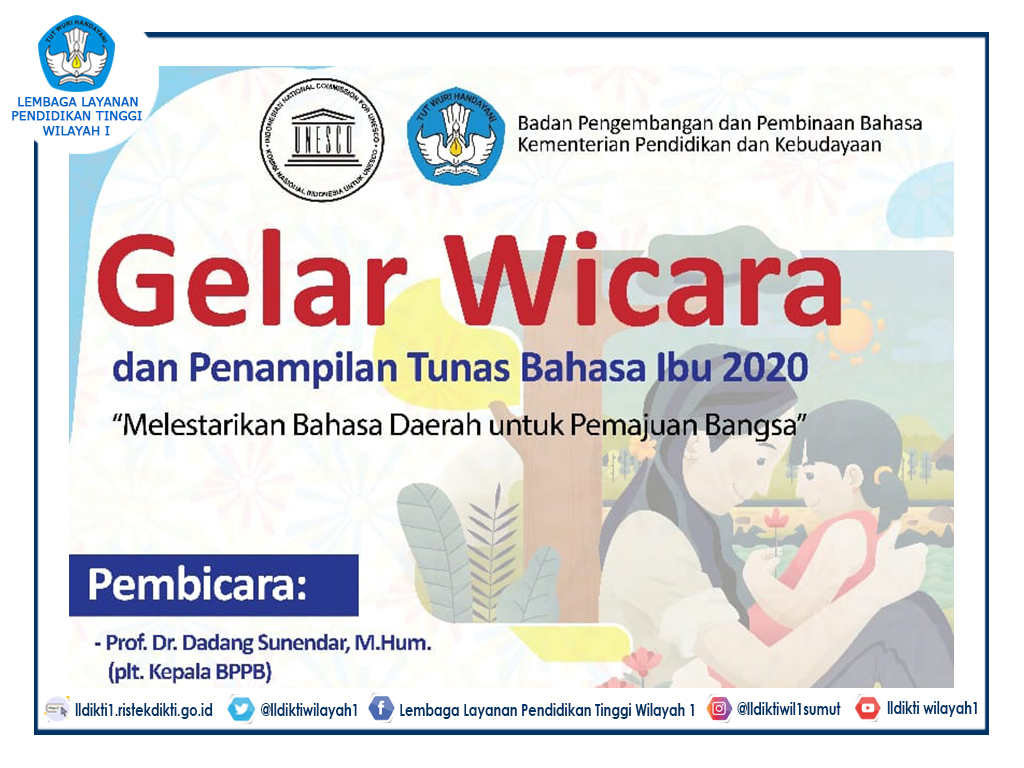 Ayo, Ikuti Gelar Wicara Peringati Hari Bahasa Ibu Internasional 2020!