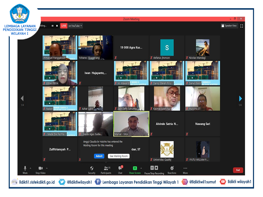 Fakultas Sains dan Teknologi Universitas Quality mengadakan Webinar Series 3