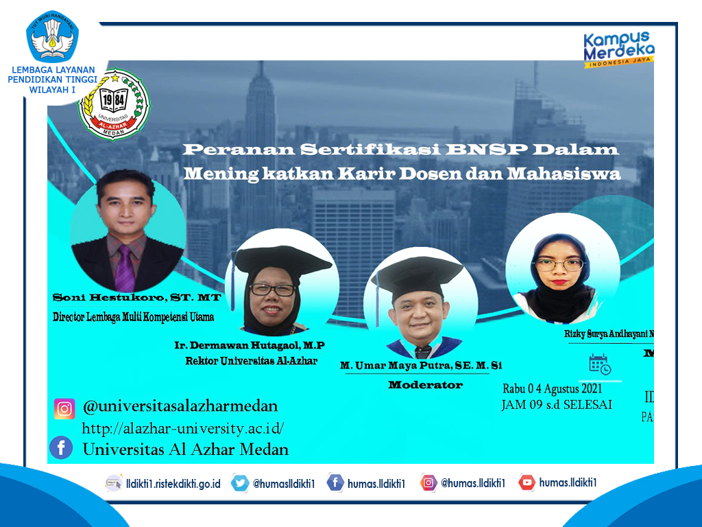 Universitas Al-Azhar Gelar FGD "Peran Sertifikasi BNSP pada Peningkatan Karir Dosen & Mahasiswa"