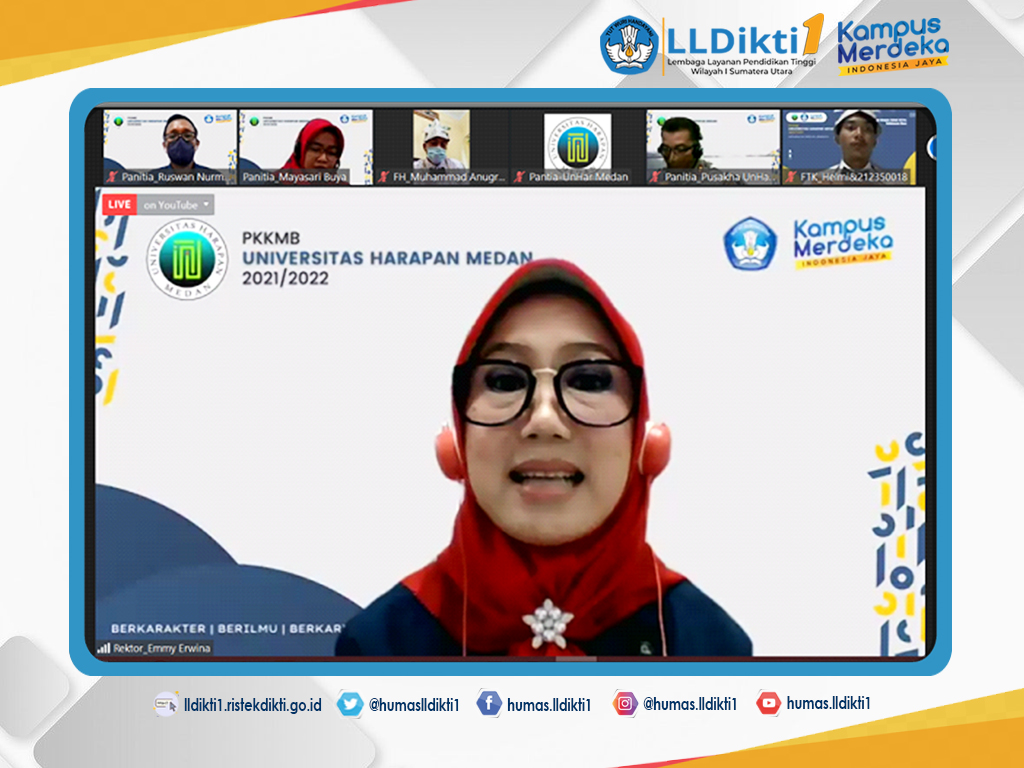 Pengenalan Kehidupan Kampus bagi Mahasiswa Baru (PKKMB) Universitas Harapan Medan T.A 2021/2022