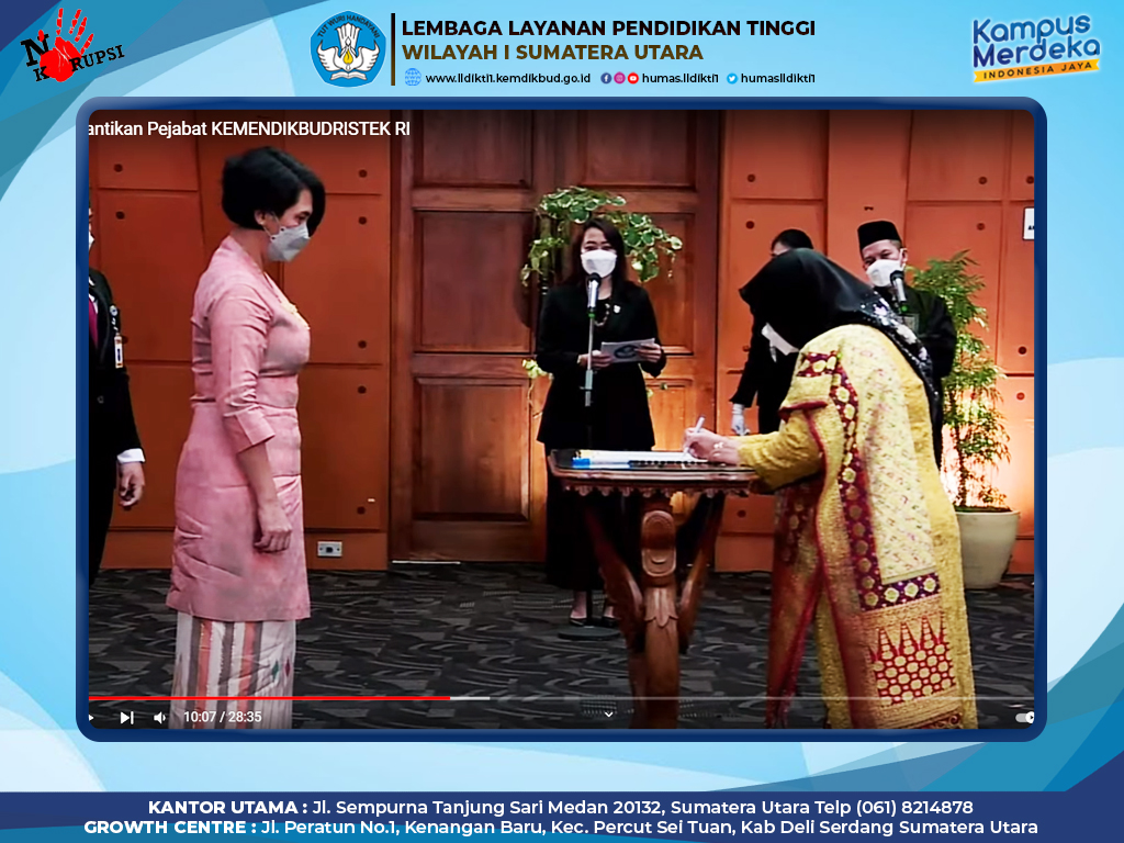 DRA FAIZAH RESMI DILANTIK JADI KEPALA BAGIAN UMUM LLDIKTI WILAYAH I