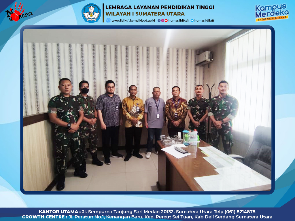 LLDIKTI WILAYAH I LAKUKAN AUDIENSI DAN KOORDINASI KE KODAM I BUKIT BARISAN