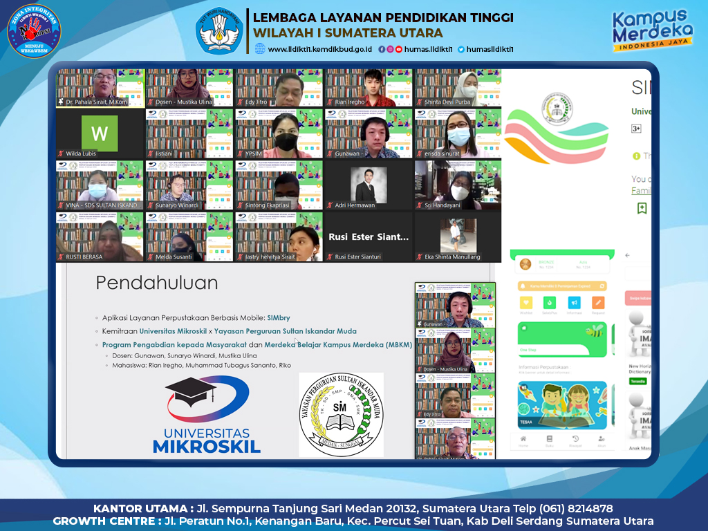 DOSEN & MAHASISWA PRODI S-1 TEKNIK INFORMATIKA UNIVERSITAS MIKROSKIL MENGEMBANGKAN APLIKASI SIMBRY