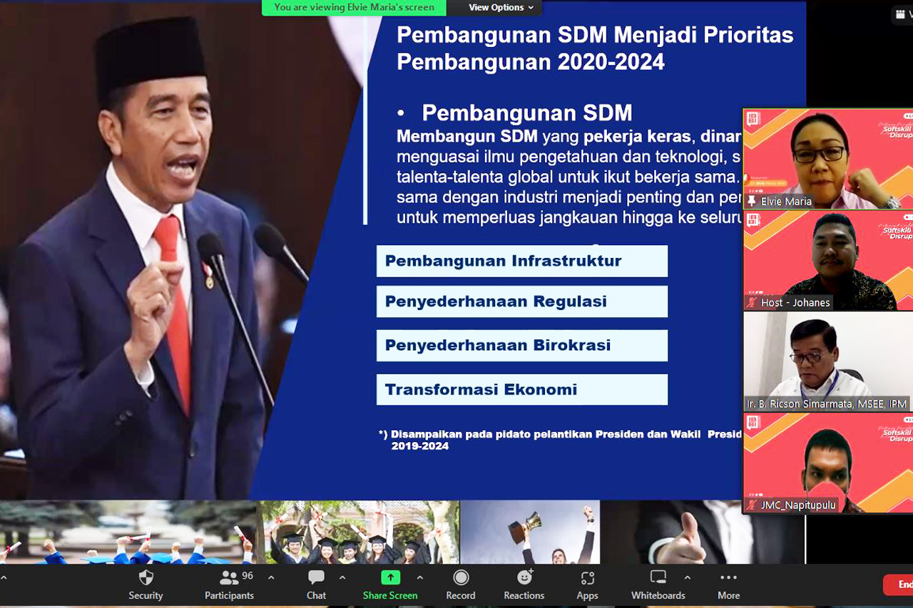 GALI POTENSI MAHASISWA, UNIVERSITAS IBBI GELAR WEBINAR PENINGKATAN SOFT SKILL