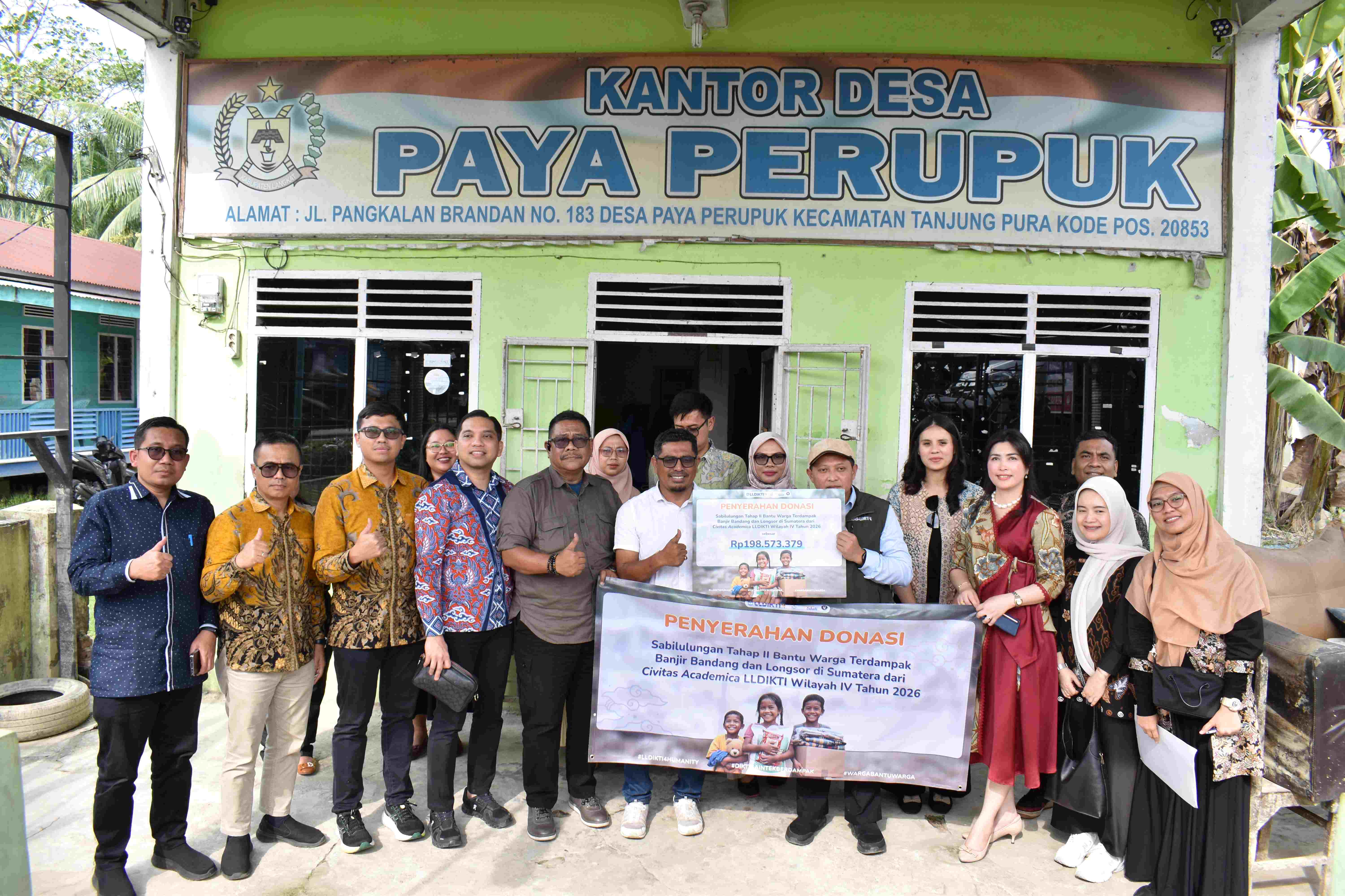 Sinergi LLDikti Wilayah I dan IV bersama Universitas Prima Indonesia Salurkan Donasi untuk Korban Bencana Alam di Sumatera Utara