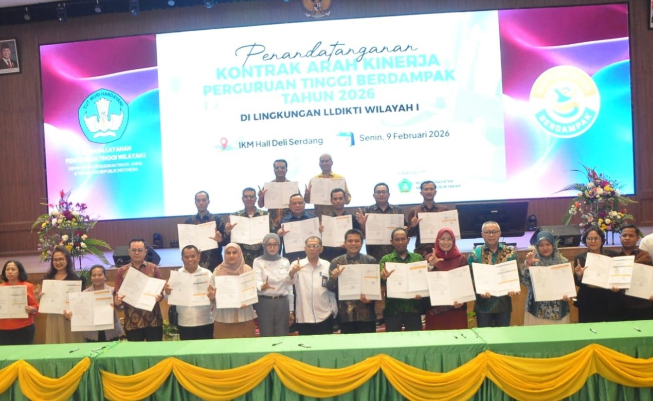 Tingkatkan Kualitas PTS, LLDikti Wilayah I Gelar Penandatanganan Kontrak Kinerja 2026 di Deli Serdang