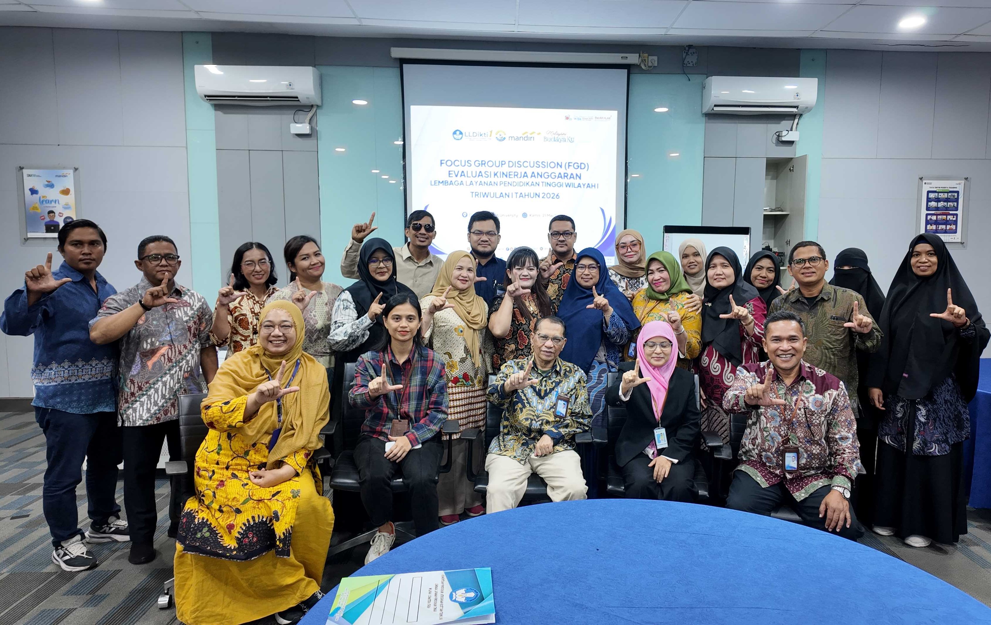 Tingkatkan Kualitas Pengelolaan Anggaran, LLDikti Wilayah I Gelar FGD Evaluasi Kinerja Triwulan I Tahun 2026