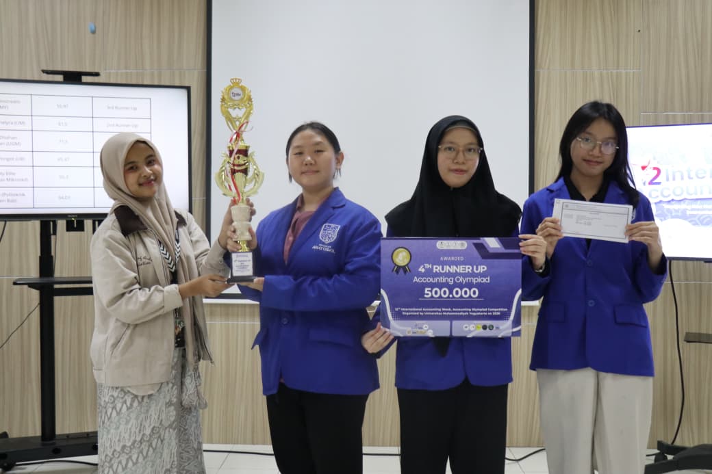 Mahasiswa Universitas Mikroskil Raih Juara 4th Runner-Up di
Accounting Olympiad 12th International Accounting Week 2026
