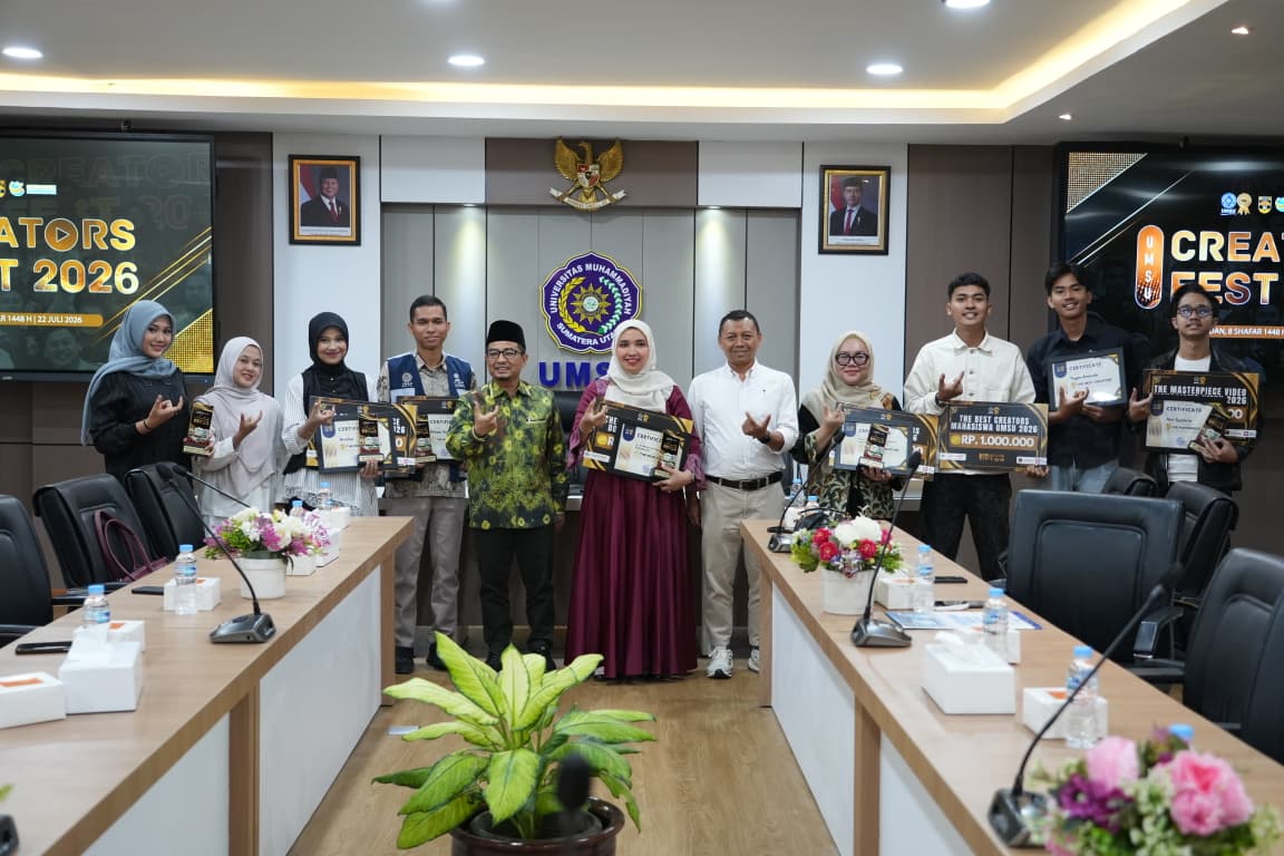 UMSU Creators Fest 2026
Rektor Beri Penghargaan Pemenang Konten Berdampak
