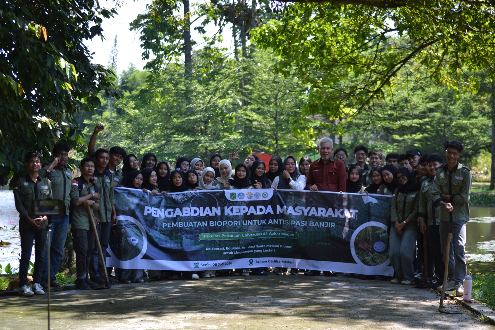 Dosen Fakultas Pertanian Universitas Al-Azhar Medan Laksanakan Penyuluhan dan Pelatihan Teknologi Biopori di Taman Cadika