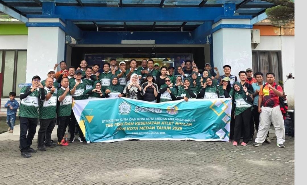 Sekolah Tinggi Olahraga Dan Kesehatan (STOK) Bina Guna Berkolaborasi dengan KONI Kota Medan Melaksanakan Tes Kesehatan dan Tes Fisik Atlet Binaan Kota Medan Tahun 2026